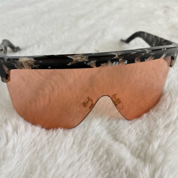 Loewe ‘Show’ Rose Pink Shield Tortoise Sunglasses main image 12